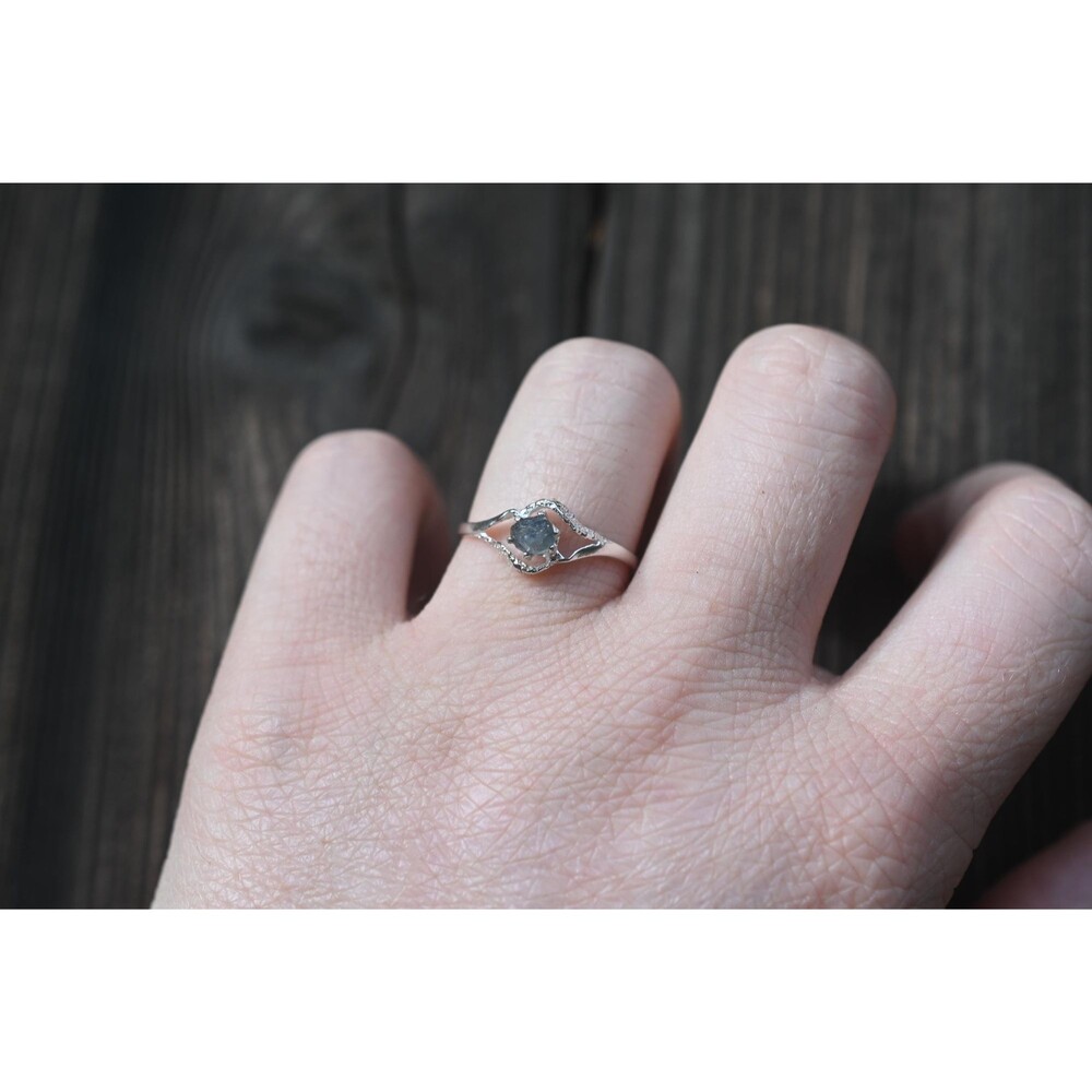Engagement ring Sapphire  sterling silver size 3 4 5 6 7 8 9 10 11 12 American m